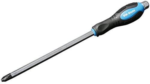 SW-Stahl 31905SB Kreuzschlitz-Schraubendreher - PH3 x 150 mm Werkzeug | Kreuz-Schraubenzieher aus Chrom-Vanadium Stahl mit ergonomischem 2-Komponenten-Griff und Aufhängeloch zur Hebelverstärkung