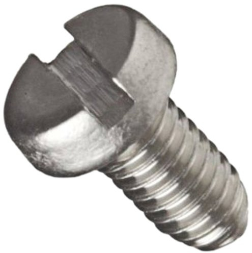 Small Parts 18-8 Stainless Steel Machine Screw, Plain Finish, Cheese Head, Slotted Drive, Meets DIN 84, 12mm Length, Fully Threaded, M1.6-0.35 Metric Coarse Threads (Pack of 25)