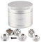 CellDeal Herb Grinder Mill Metal Aluminium Teeth Compact 40mm 4 Part Silver