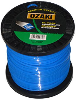 OZAKI - Bobine Fil Nylon Carré - Longueur 130m - Ø 2,00mm - Matières Vierges - Haute Durabilité - Excellente Tenue À L'Œillet