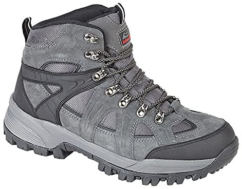 Johnscliffe® ANDES Hiking / Walking Boots. Waterproof, Charcoal Gray. Suede (4 UK)