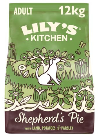 Lily's Kitchen Mit natürlichen Zutaten hergestellt Für ausgewachsene Hunde Trockenfutter Hirtenkuchen Ausgewogene Rezeptur 12kg Beutel