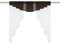 HongYa transparenter Voile Scheibengardine Tunnelzug Kurzstore Küche Kleinfenster Gardine H/B 80/80 cm Braun