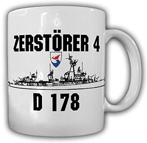 #25868 Mug Destroyer 4 D 478 Fletcher Class Marine German Armed Forces Marine
