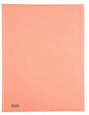Favorit 400116620 Porte-vues P @ Stel avec 40 pochettes lisses, format intérieur 22 x 30 cm, couleur pêche