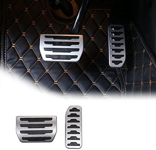 CYSJ Aluminiumlegierung-Abdeckung für Gasbremse, 2 Stück, für Discovery Sport 2015–2019, für Rangerover Evoque 2012–2019, für XE F-Pace X761Auto-Zubehör