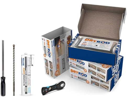 Dryrod Damp Proofing Rods DPC Kit: Treats 18 Linear metres (9 Wall) - BBA Approved Rising Damp Treatment