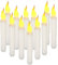 Yeahmart 6PCS LED Taper Candle Lights, Flameless Battery Operated Window Candles for Christmas Wedding Churches Birthday Party Decorations, Warm White, Dia 0.79 x 6.5 Inch