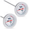 Thermomètre à viande pour le four analogique, lot de 2, thermomètre à sonde en inox 20 cm, argenté