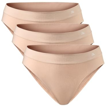 DANISH ENDURANCE Slip Bikini Donna, 3 Paia, Beige Nude, XL/XXL