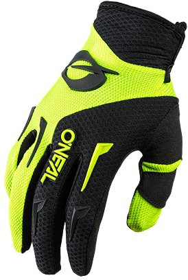 O'NEAL | Fahrrad- & Motocross-Handschuhe | Kinder | MX MTB DH FR Downhill Freeride | Langlebige, Flexible Materialien, belüftete Handinnenfäche | Element Youth Glove | Schwarz Neon-Gelb | Größe XL