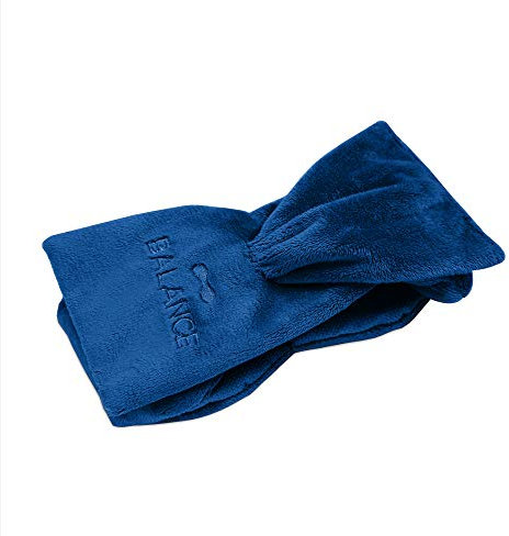 Gravity Gewichts Schlafmaske für Frauen und Herren Gewichtsband Einschlafhilfe Schlafbrille Augenmaske für Nachtschlaf, Nickerchen und Reise in Blau 73x10 cm 0,3kg