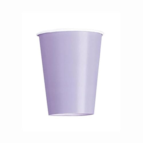 Unique Party 82156 - Bicchieri di Carta - 266 ml - Lavanda - Confezione da 14