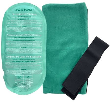 Lewis-Plast - Gel Riutilizzabile per Terapie Caldo/Freddo con Custodia Protettiva - Ideale per Dolore a Ginocchia, Schiena, Caviglia e Collo, Emicranie, Mal di Denti, Contusioni ed Altre Lesioni