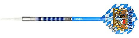 ONE80 Soft Dart Bavaria Ultra 90% Tungsten Softtip Dart Softdart Dartpfeil Set mit Bayern Flight (19 Gramm, 02)