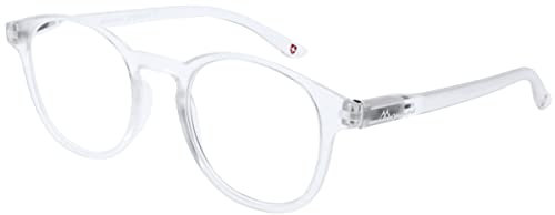 Montana Eyewear Extra flache Lesebrille MR52 aus Kunststoff mit Federscharnier und Etui in Transparent + 1,00 dpt