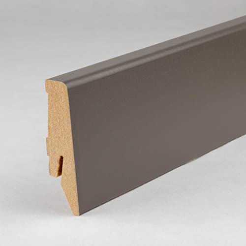 PROVISTON | plinthe MDF | profil classique | 18 x 58 x 2500 mm | MDF mélaminé| gris anthracite | plinthe moderne | 1 pièce