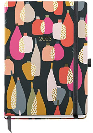 Miquelrius - Jahresplaner 2023 - Woche Ansicht - Plus Größe 155 x 213 mm (ca. A5) - Hartcover - Nähgebunden - Spanisch, Englisch und Portugiesisch - Scandi