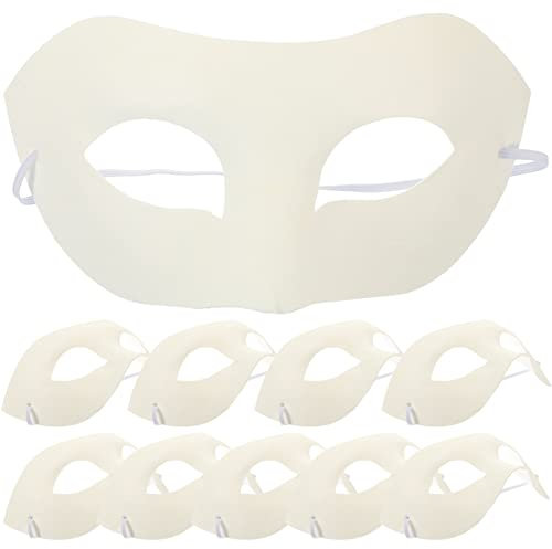 BESPORTBLE 10 Stücke Blanko Papier Augenmasken DIY Maskerade Maske Karneval Maske Anziehmasken Für Kinder Graffiti Kunsthandwerk Handwerk