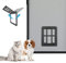 ENJOYING Sportello per Zanzariera per Animali Domestici 21 x 24,5 cm Dimensione Porta Interna, Porta Magnetica per Gatti con Serratura per Zanzariere Esistenti e Porte Scorrevoli, Nero