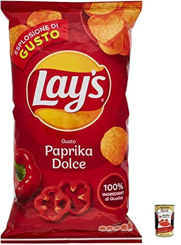 Lay's Pimientos Dolce - 3 patatas fritas saladas (133 g, patatas fritas de patatas fritas y polpa gourmet italiano, 400 g)