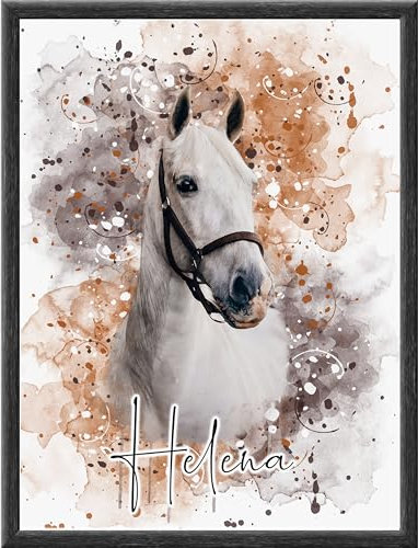SOMEDA® Dein Haustier als Portrait/Hund, Katze, Pferd, etc./ als Poster, Leinwand oder gerahmtes Bild/einzigartiges personalisiertes Geschenk (Leinwand, 20x30 cm)