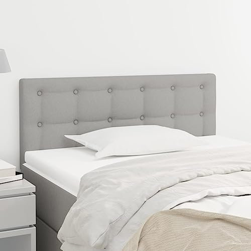 FUDUGEHMIOFWFJJ bettkissen rückenlehne,bettkopfteil,Bett abstandshalter Wand,Kopfteil Hellgrau 90x5x78/88 cm Stoffbett kopfteil husse,Bett kopfteil bezug,kopfteil Bett 160,