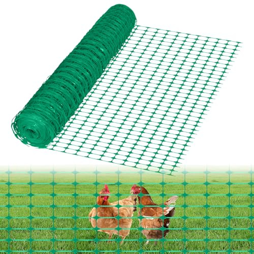 LZQ Skyddsnät 80 m x 3 rulla Byggstaket Spärrstaket av plast, Rullstaket Begränsningsstaket Spärrstaket Varnstaket, Mobilt staket Kycklingstaket Fjäderfästaket Fjäderfänät, Grön