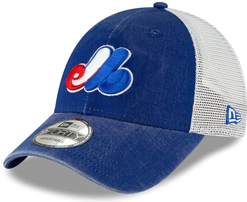 New Era MLB 9FORTY Mesh Cooperstown Trucker Kappe verstellbar Einheitsgröße, Montreal Expos, Einheitsgr��e