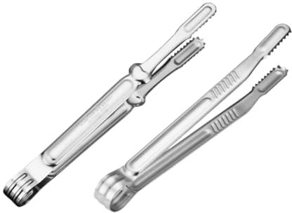 BESPORTBLE 2 Piezas Pinzas Para Bistec a La Barbacoa Parrillas Para Barbacoa Pinzas Para Lengua De Espagueti Pinzas De Mano De Obra Fina Pinzas Para Tornear Carne Acero Inoxidable
