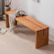 Sitzbank Holz Eckbank Esszimmer Hocker Holzbank Küchenbank Bettbank Esszimmerbank Essbank Garderobenbank Bank Flur Ottoman für Wohnzimmer Küche Eingang Schlafzimmer(Wood color,180cm(70.87in))