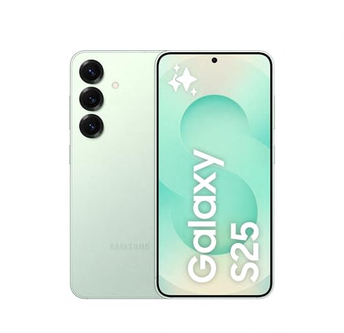 Samsung Galaxy S25 512GB Teléfono Móvil con IA, Galaxy AI, 12GB RAM, Cámara 50MP, Dual SIM, IP68, Garantía del Fabricante 3 Años + 1 Año Extra, Color Menta (Versión Española)