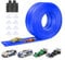 Autorennbahn 5M Inklusive 4 Autos: KETIEE Flexible Rennstrecke Auto Rennbahn Spielzeug Autobahn Kinder Rollt Auf Tragbare Dual Rennstrecke Rampen für Hot Wheels Bahn 1/64th Autos für Alter 3+, Blau