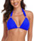 RELLECIGA Damen Bademode Bikini Oberteil Triangel Top mit Goldem Schmuck Royal Blau S