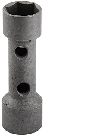 Double End Spark Plug Box Spanner Hex Socket Repair Tool 19mm 21mm Grey