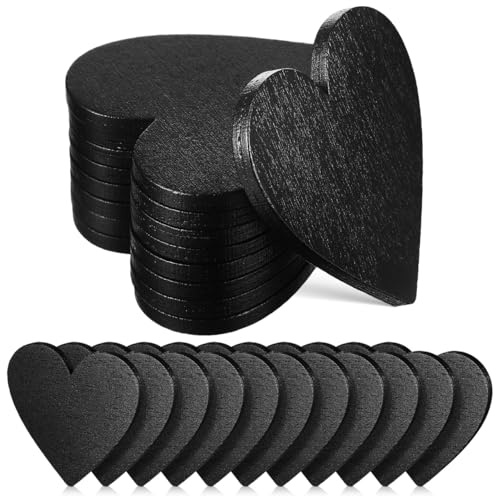 Gatuida Schieferherzen zum Beschriften: 20 Stück Herzförmige Holz Schiefer Herzen DIY Dekoration Wiederverwendbar für Bastelprojekte Tischdeko Hochzeiten