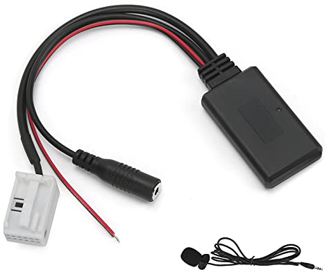 BONKZEBU Bluetooth AUX-IN Adapter with Microphone for RCD210 RCD300 RCD310, Wireless Receiver for Car Handsfree Calling, Durable Auto Connector for Smartphone, Fit for VW Seat Skoda