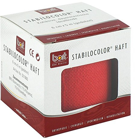 Bort Stabilocolor Haft Binde 6cm rot