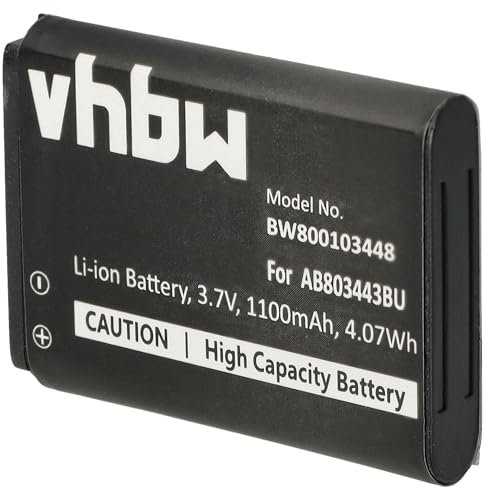 vhbw Batterie Compatible avec Samsung GT-C3350 téléphone Portable (1100mAh, 3,7V, Li-ION)