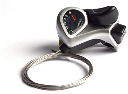 SHIMANO Tourney SLTX50R — Unisex-Schalthebel, für Erwachsene, Einheitsgröße, Silber (dies ist nur der rechte Schalthebel)
