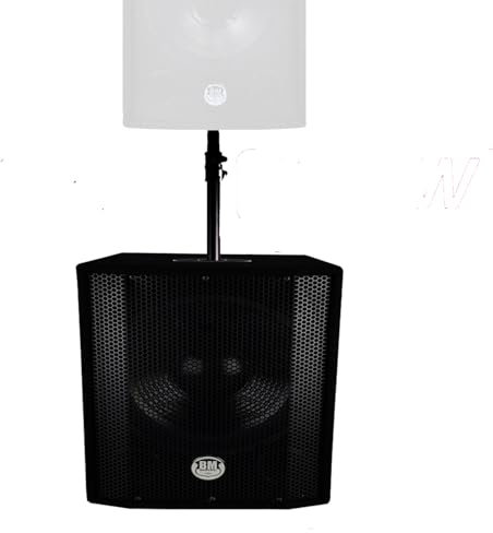 Subwoofer activo 46 cm 1200 W Full Range BM Sonic + fijación sat-bar telescópica 35 mm