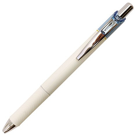 Pentel EnerGel Clena Retractable Liquid Gel Pen, Micro Fine Tip 0.4mm Needle Tip, Black Ink, Sax Blue Body (BLN74LS-A)