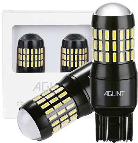 AGLINT W21W T20 LED Lampadine W21/5W 7440 7443 12V-24V 66SMD per Auto Luce Di Retromarcia DRL Luci di Marcia Diurna Parcheggio Posteriori Luci Posizione Fanale Di Arresto Di Coda Bianco 2Pcs