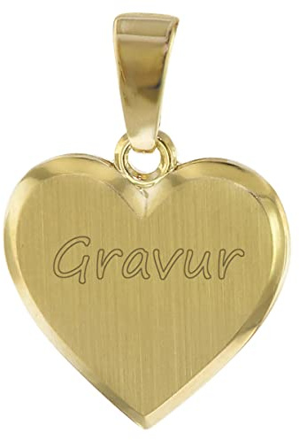 trendor Kinder Gravur-Anhänger Gold 333/8 K Herz mit Namen 08526 | Gravurschmuck aus Gold, Schmuckstück für Mädchen und Jungen, zauberhafte Geschenkidee