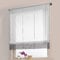 HongYa Bändchenrollo transparenter Voile Raffrollo Tunnelzug Raffgardine Vorhang H/B 155/120 cm Grau