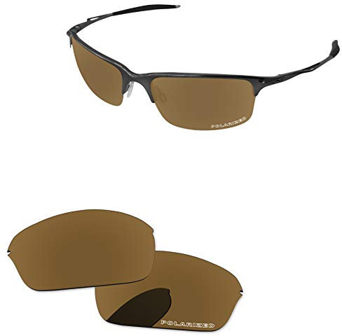 PapaViva Replacement Lenses for Oakley Half Wire 2.0 Sunglasses Frame Bronze Golden - Polarized