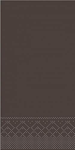 Mank Servietten aus Tissue 33 x 33 cm | 1/8 Falz Serviette | Premium Einweg-Serviette | saugstark | Uni | Basic | 100 Stück| (Braun, 33 x 33 cm)