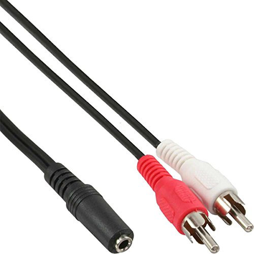 auvisio Lautsprecherkabel: Audio-Kabel, 2X Cinch Stecker auf 3,5mm Stereo Klinke Buchse, 1,5m (Adapter Cinch Klinke Buchse, Klinkenbuchse auf, Audiokabel 3 5mm Klinkenstecker)