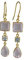 Orecchini Pendenti con Quarzo Rosa e Topazio Blu in Argento Sterling 925 Placcato Oro - Gioielli da Donna con Pietre Naturali