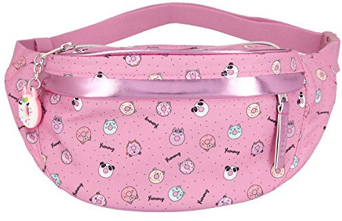 Depesche 10848 TOPModel - Crossbag im rosa Candy Cake Design, Bauchtasche mit Reißverschlussfächern und längenverstellbarem Gurt, ca. 9 x 27 x 19 cm groß